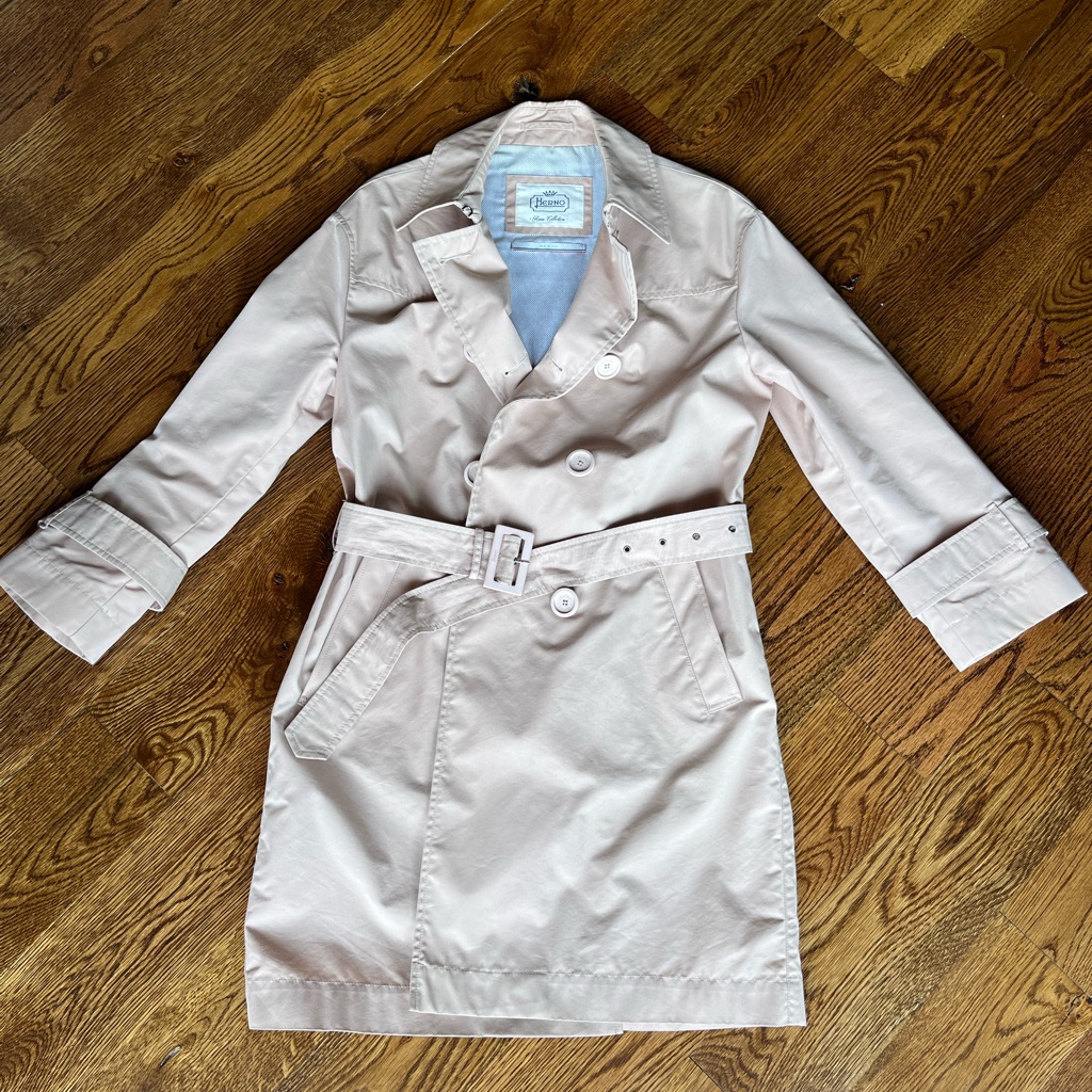 Herno Rain Collection Double Breasted Trench Coat - Size Small (40)